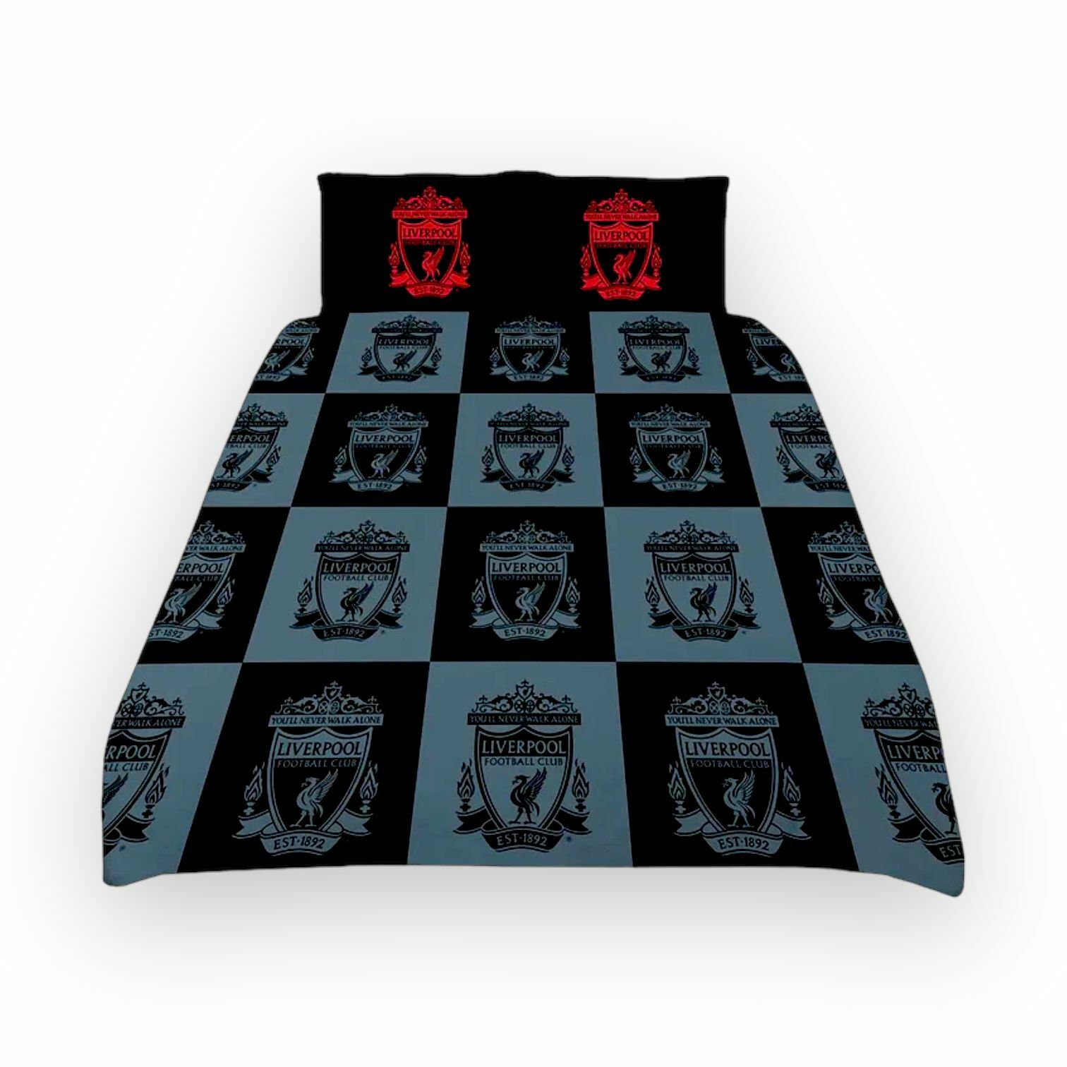 利物浦黑色格仔雙人被袋連枕袋