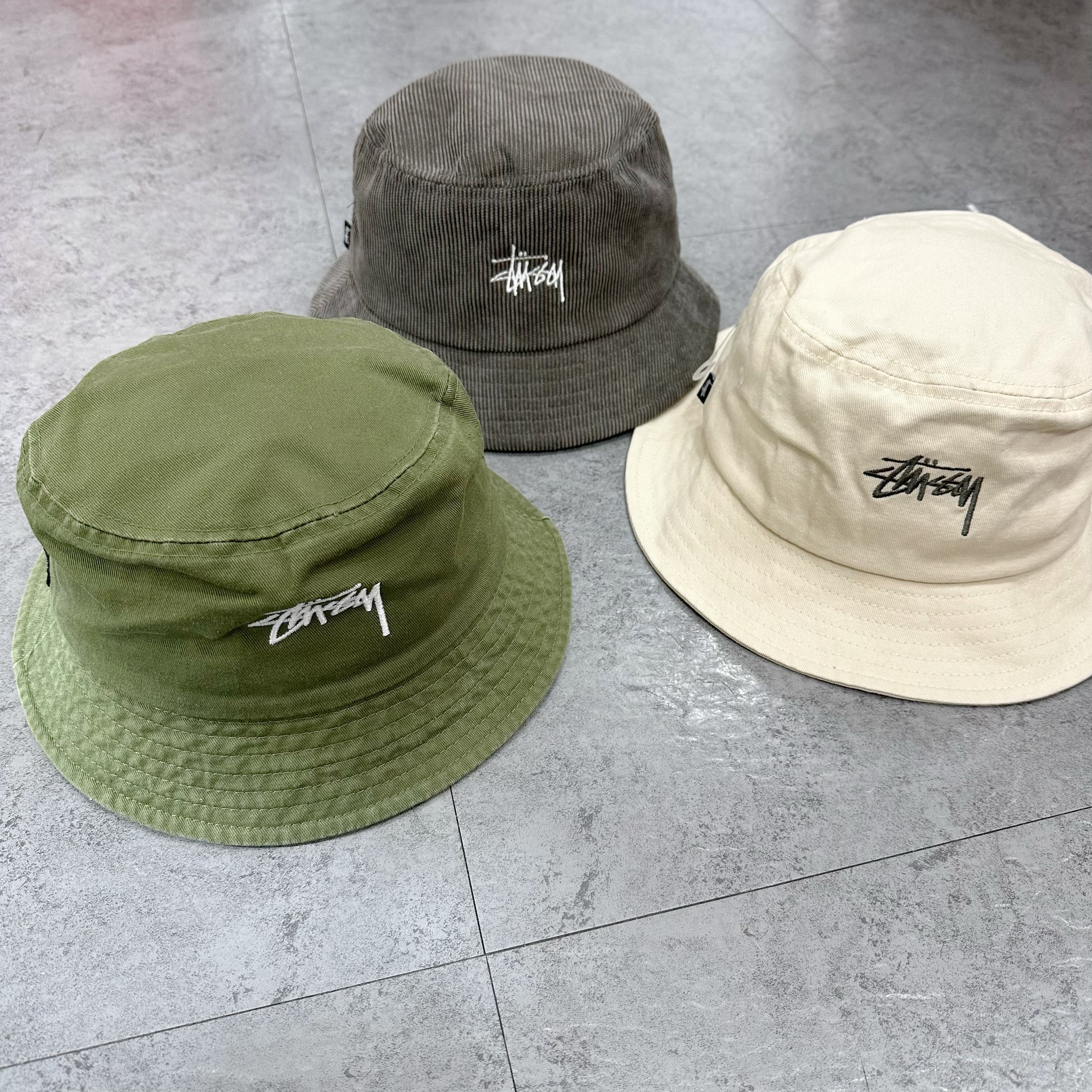 Stussy Stock Graffiti Bucket Hat 燈芯絨 漁夫帽