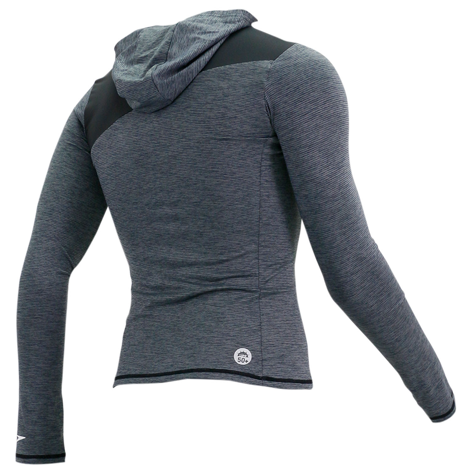 女士長袖休閒連帽夾克 - 灰/黑