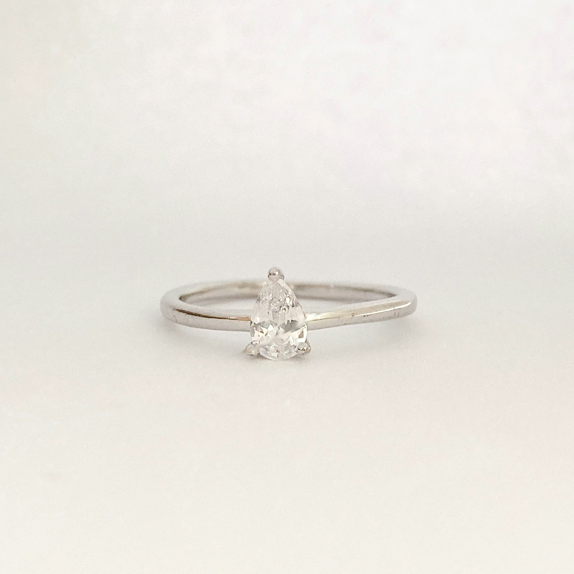 鑽滴心 純銀戒指