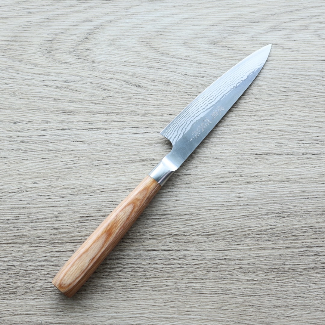 加茂勝康 蔬果刀 120mm VG10鋼 大馬士革