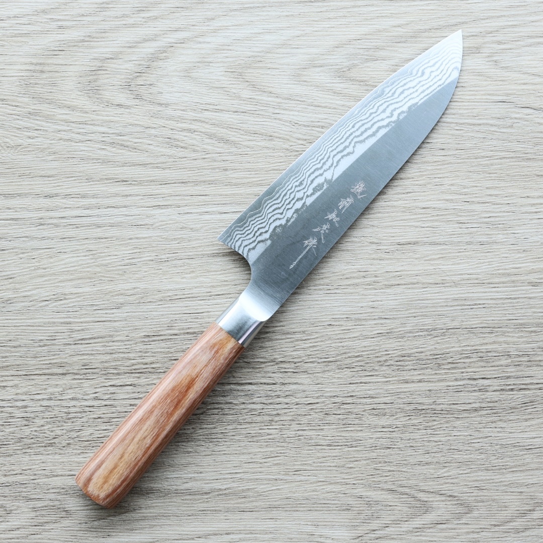 加茂勝康 三德刀 170mm VG10鋼 大馬士革