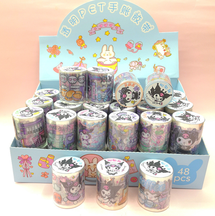 清货优惠 三丽鸥 新款烫金特油透明胶带（45mm*1m）