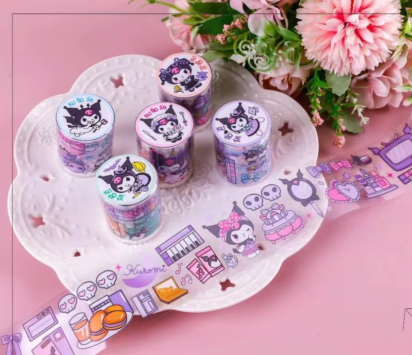 清货优惠 三丽鸥 新款烫金特油透明胶带（45mm*1m）