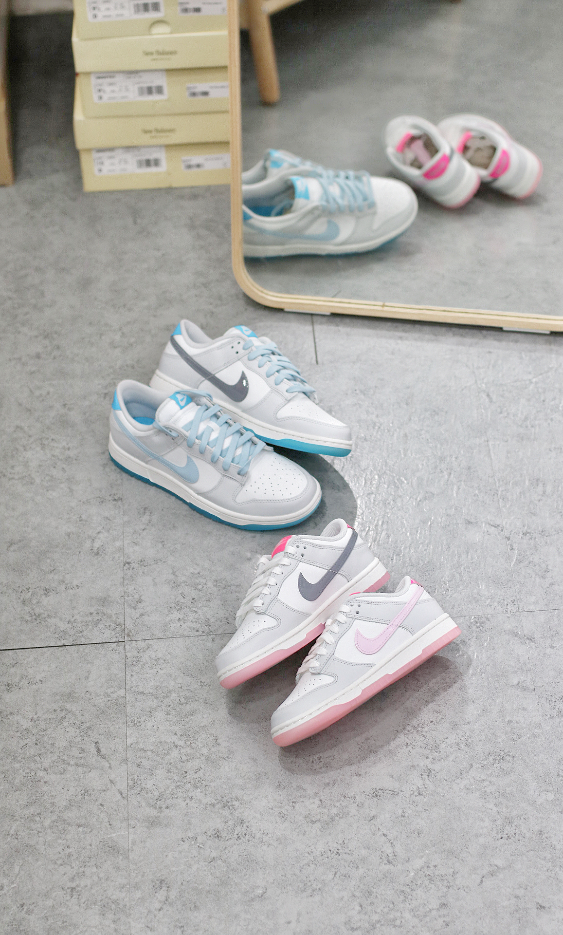 Nike Dunk  Low 520 Pack Pink/Blue   FN3451-161  FN3433-141