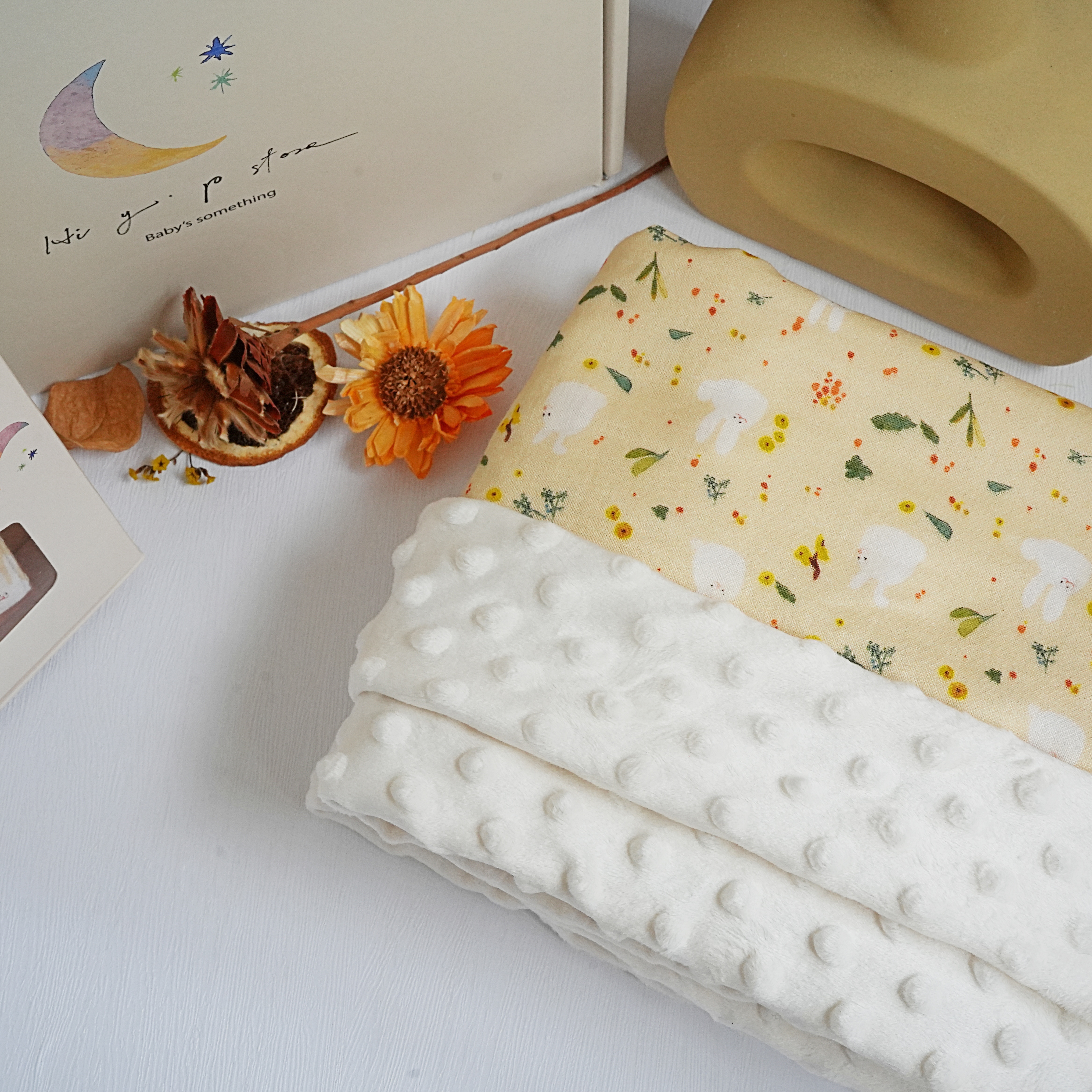 Hi Y.P store-舒眠毯-獨家設計款-橙花兔兔