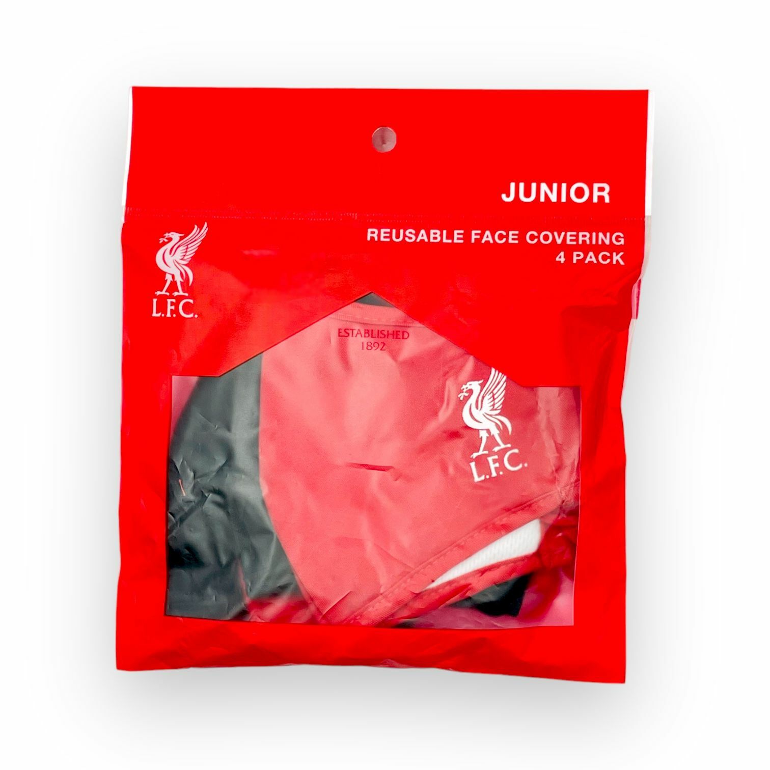 利物浦小童布口罩套裝(紅白/黑金各兩個)
