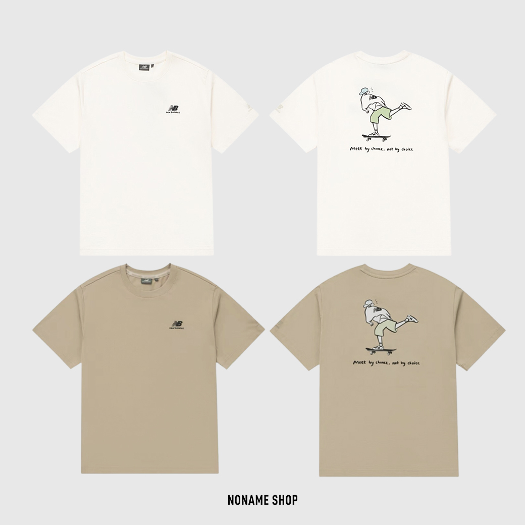 NEW BALANCE NB x PK 聯名 滑板 插畫 短袖 兩色 (男/女 同款)