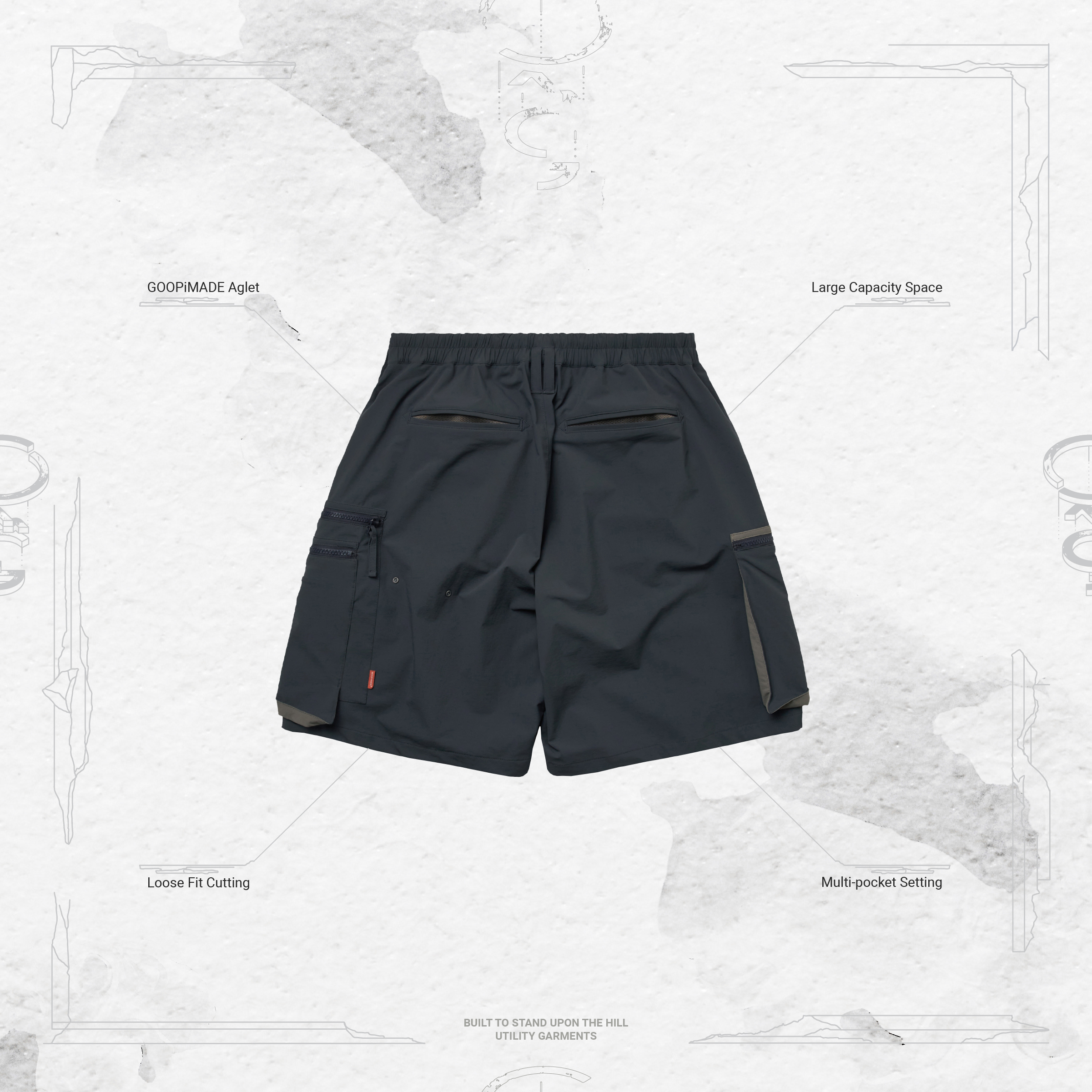 パンツ GOOPiMADE MR-013 D-Rotate Utility Shorts GOOPiMADE MR-013 D-Rotate Utility Shorts GOOPiMADE - P01-M