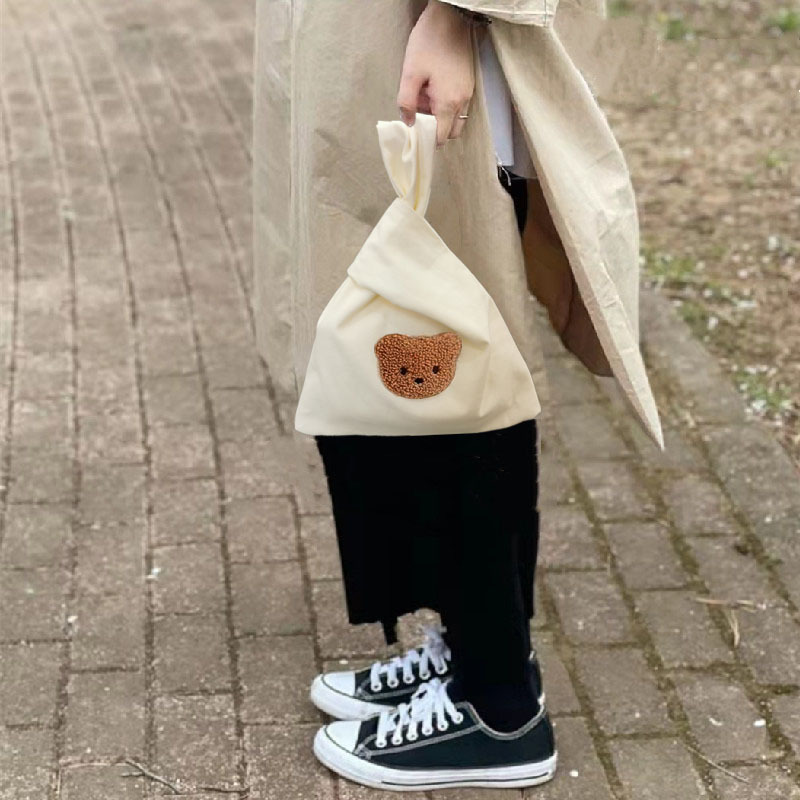 《2422》韓國小熊手提手腕袋