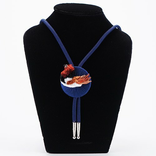 春仔花山麻雀波洛領帶｜創新設計展現個性品味 手工纏花時尚配件