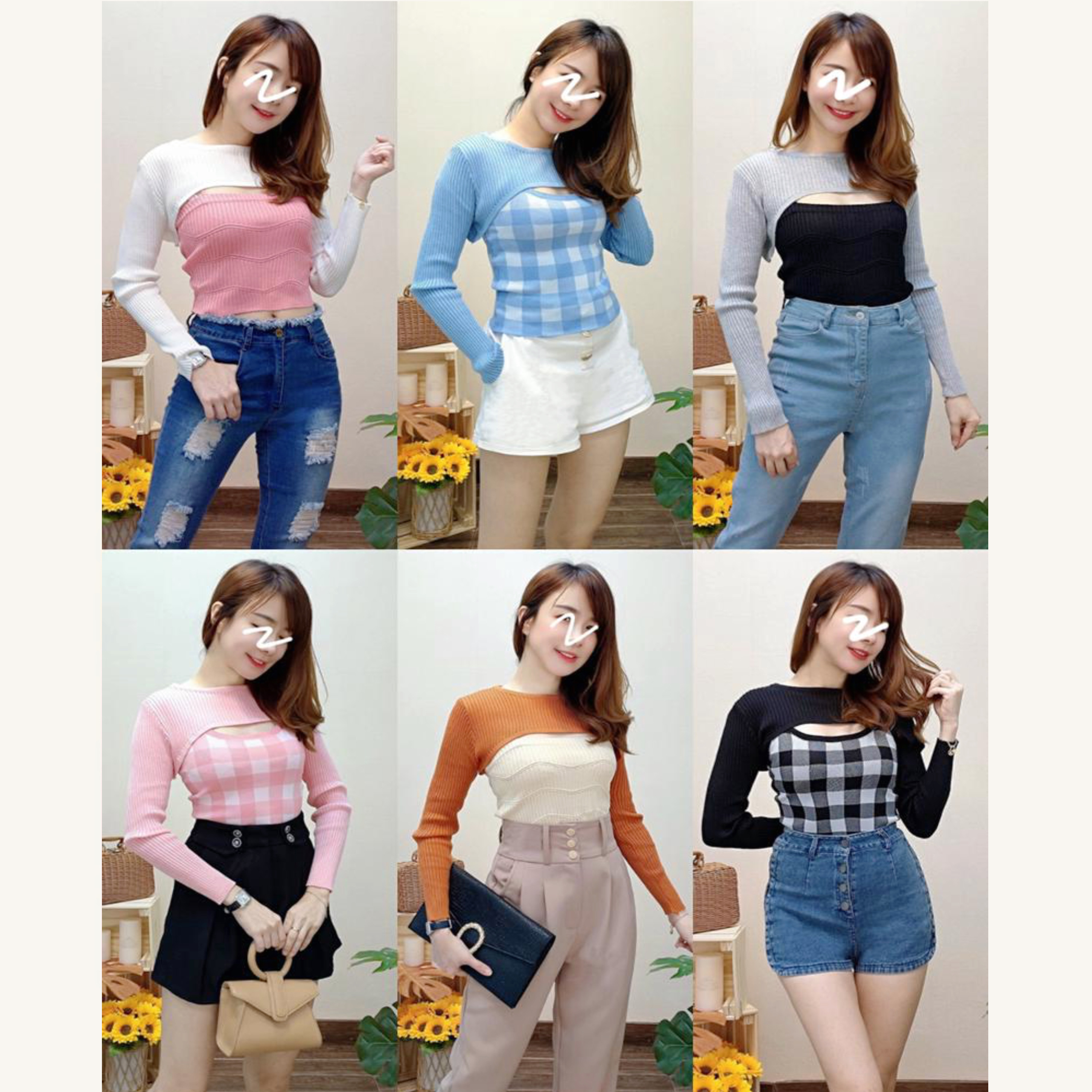 DS31270 - Knitted Half Cropped Top