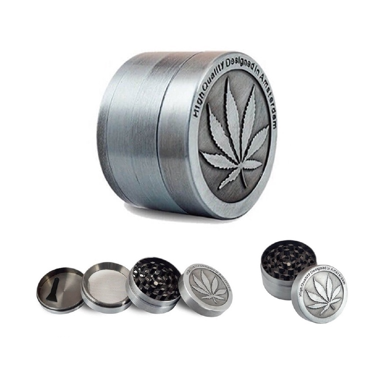 阿姆斯特丹經典研磨器 - 大麻葉 / 鬥牛犬 Amsterdam The Bulldog Grinder 40mm
