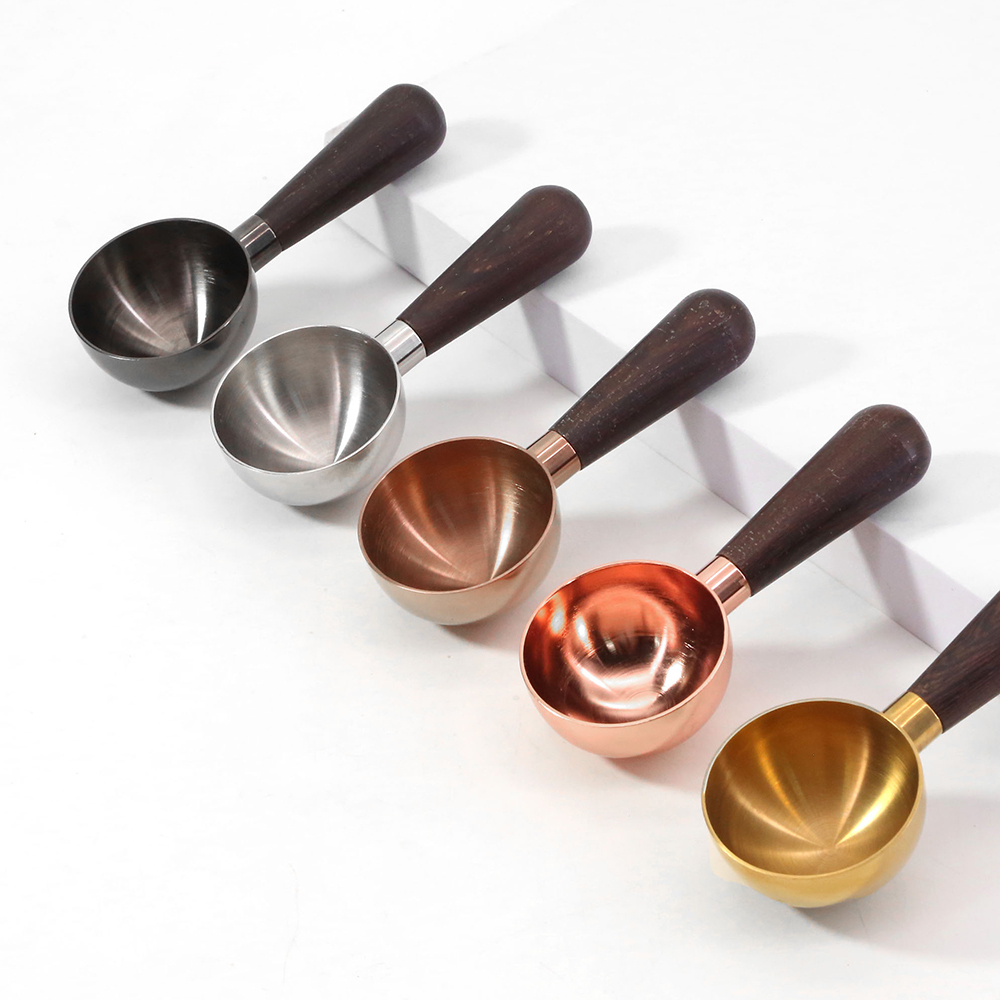 minos 雞翅木半圓豆匙 15g（金屬色系／複合材質／304不銹鋼）