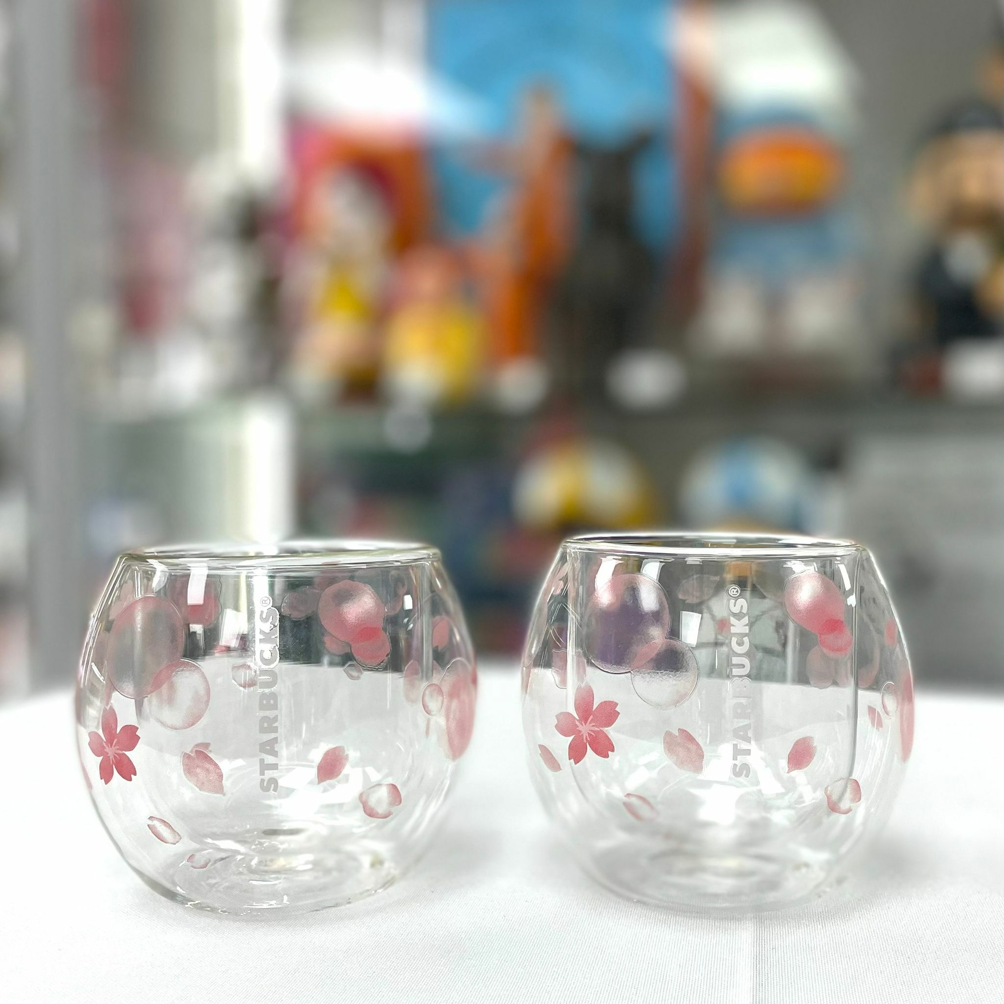 Starbucks SAKURA 2019 Double Wall Glass Clear Drop 237 ml