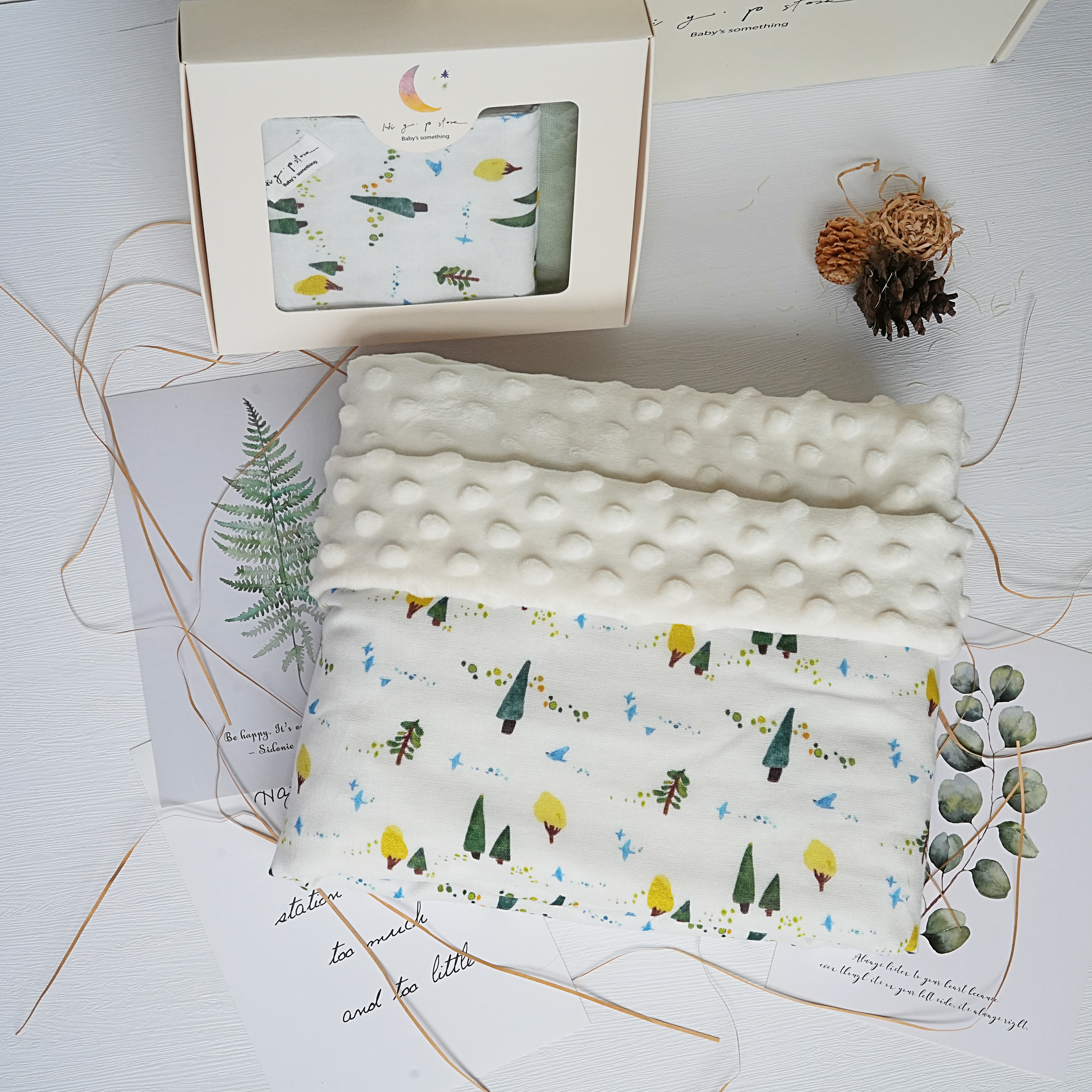 Hi Y.P store-舒眠毯-獨家設計款-鳥語森林