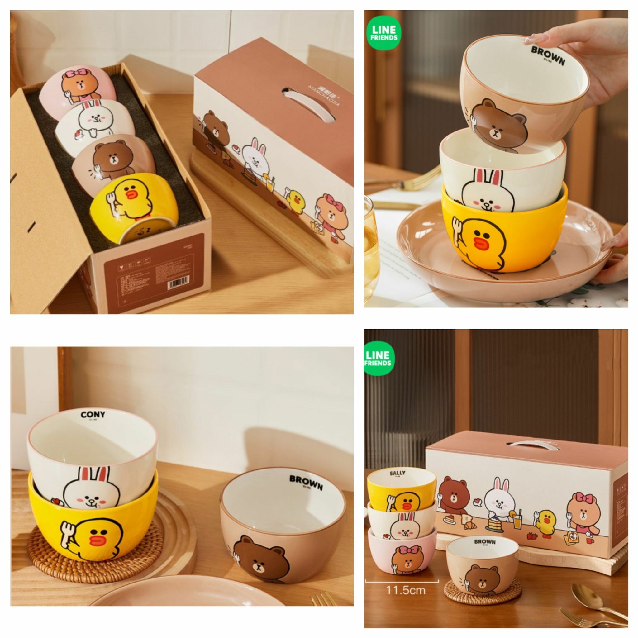 ✨LINE FRIENDS 陶瓷碗4件套💕 開團啦📢-2300380