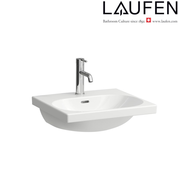 Laufen "Lua" 8.1008.1.000.104.1 + 8.9988.2.000.000.1 Wallhung washbasin, with 1 tap hole & overflow