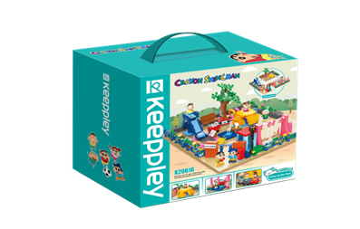 Qman Keeppley 蠟筆小新 公園造型積木