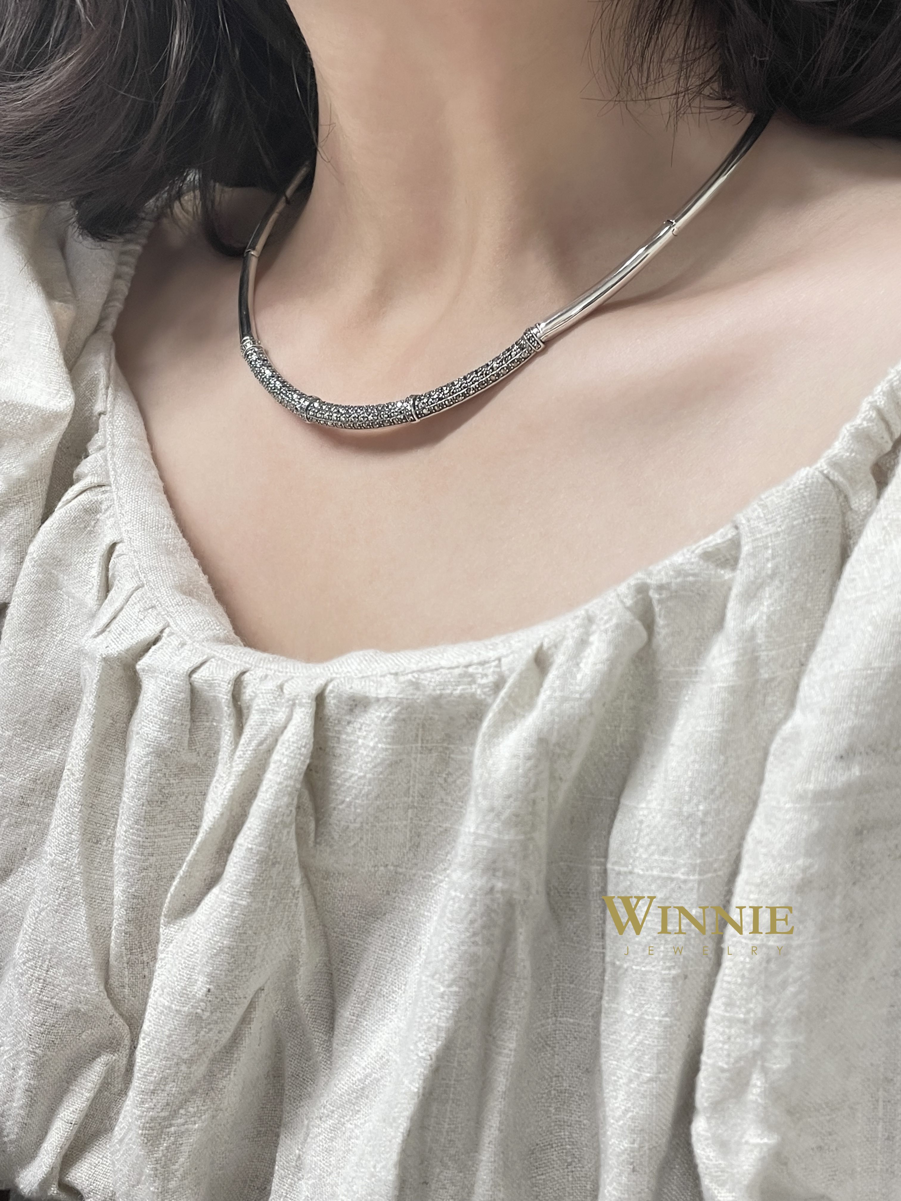 馬克賽石簡約頸圈