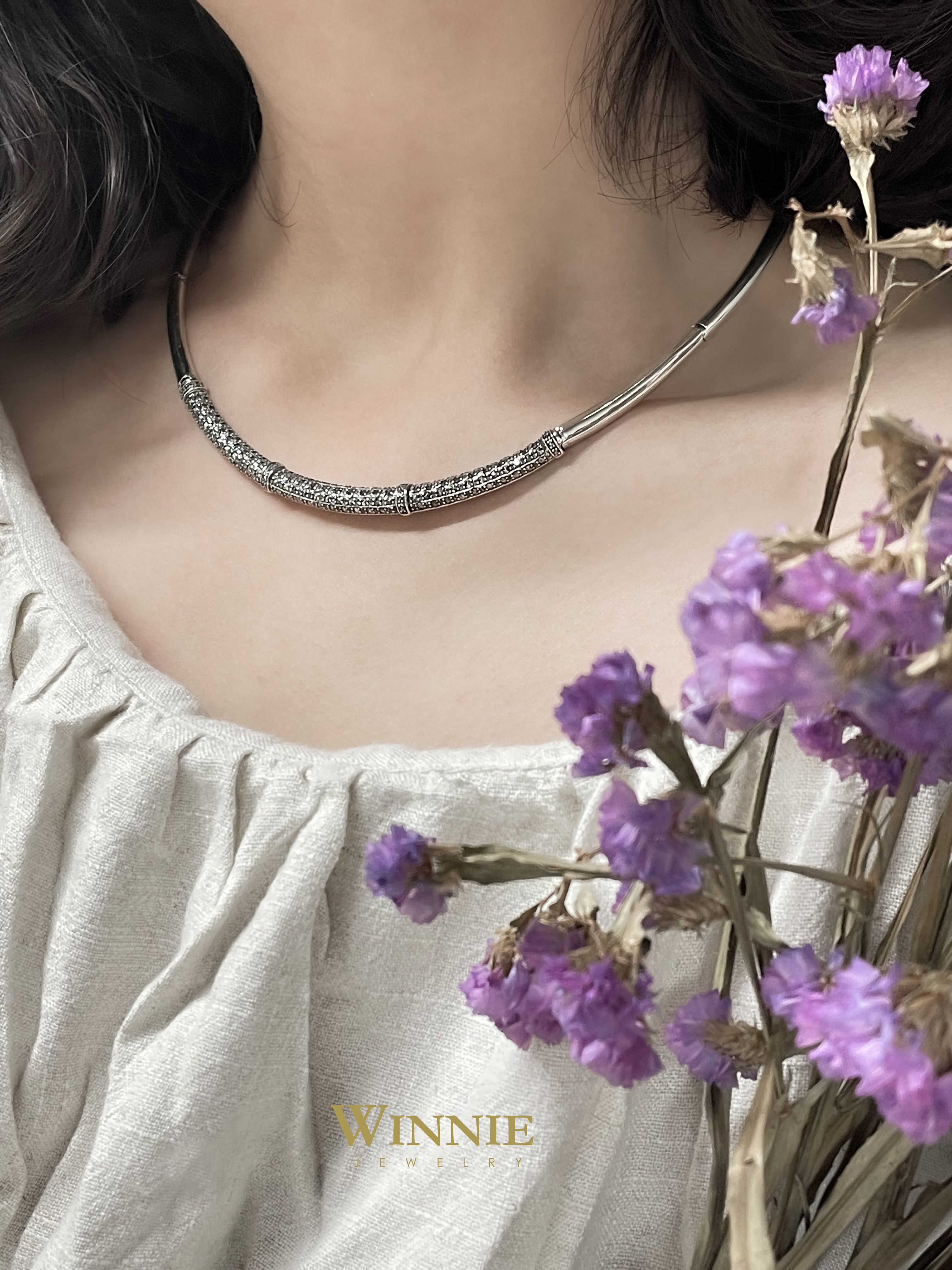 馬克賽石簡約頸圈