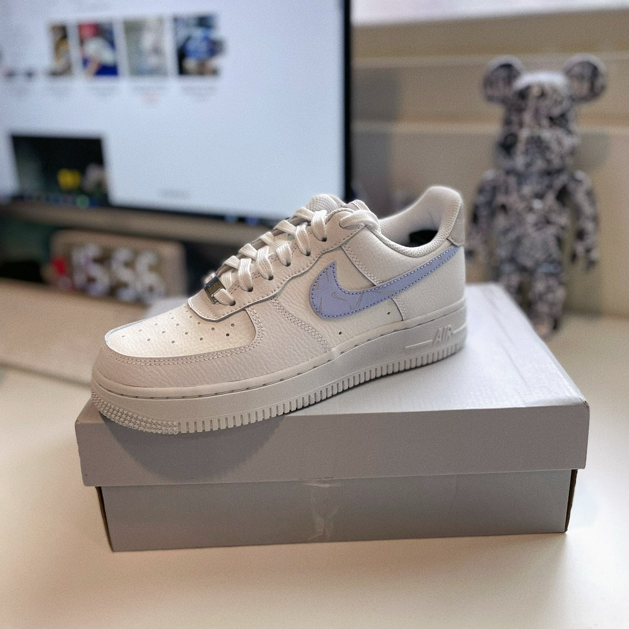 Nike Air Force 1 星雲珠光 歐洲限定 白色 莫蘭迪 小勾 反光 AF1 DV2237-101