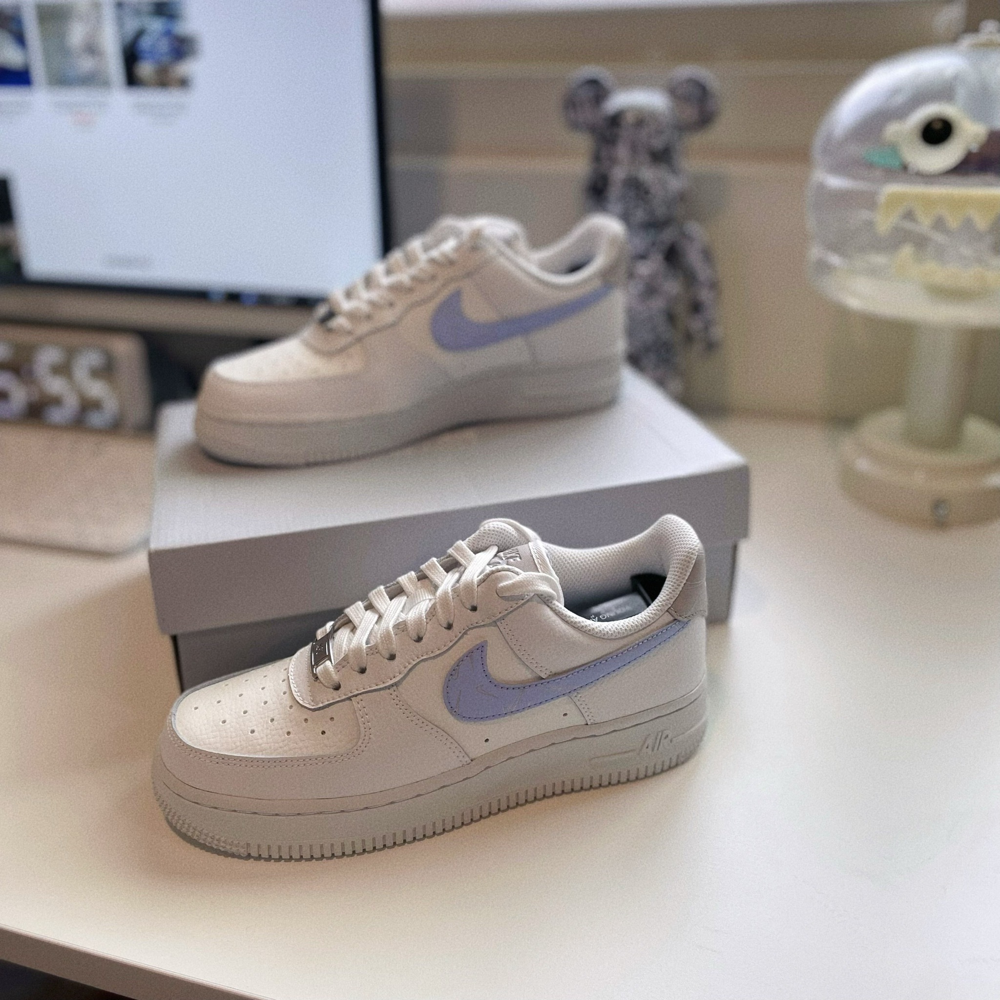 Nike Air Force 1 星雲珠光 歐洲限定 白色 莫蘭迪 小勾 反光 AF1 DV2237-101