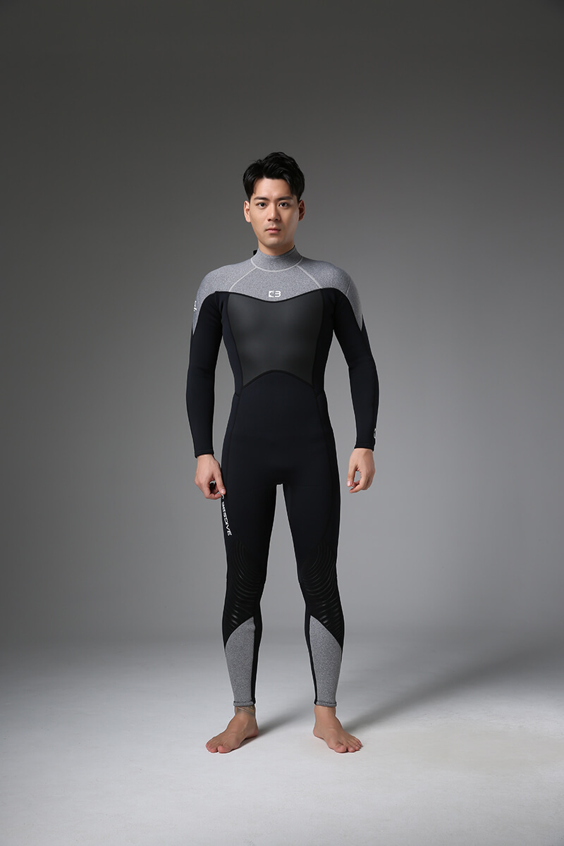▲現貨 Bestdive 男款 3mm 棉彩系列 連身防寒衣 (沉穩灰+經典黑)