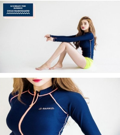 韓國品牌BARREL防曬衣藏青色衝浪衣