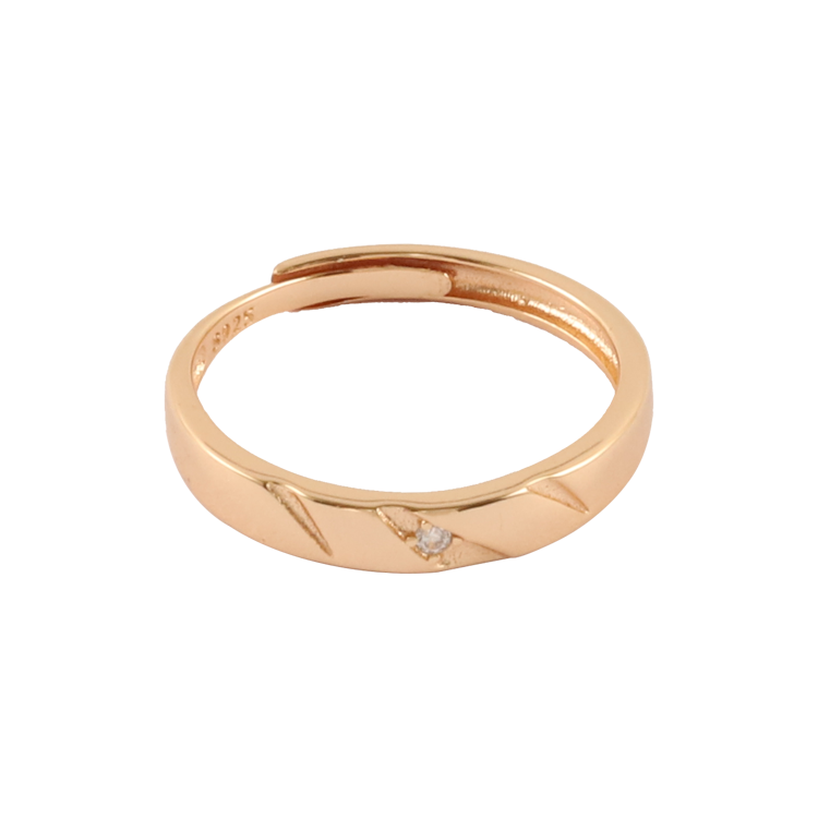 純銀對戒，情侶戒指 簡約鑲鋯設計；美好的回憶如光彩閃耀（3335男款）