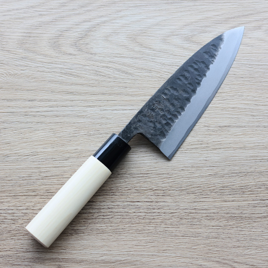 一徹 出刃 150mm 白紙鋼 黑打