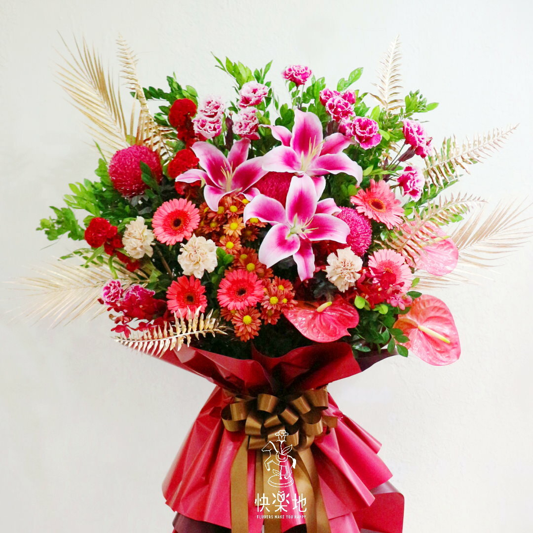 豔綻 I 高架花籃 I 大禮花  SF230680