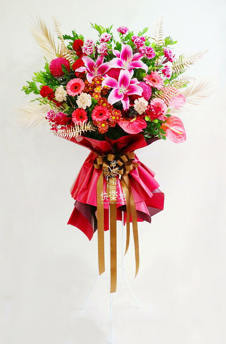 豔綻 I 高架花籃 I 大禮花  SF230680