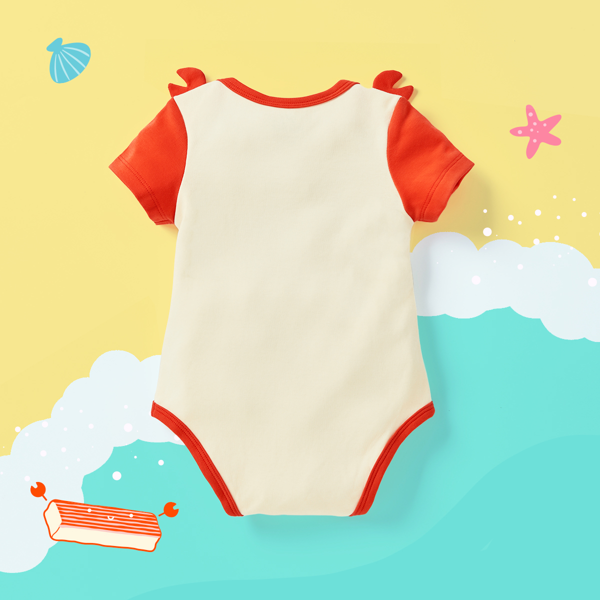 OMBS23_「扮蟹」短袖包屁衣