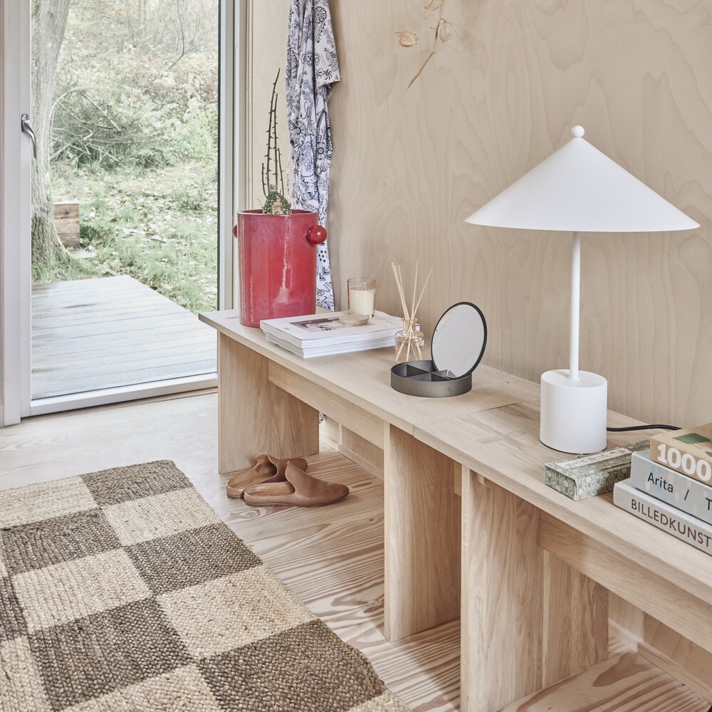 OYOY 黃麻編織長地墊 / 棋盤格