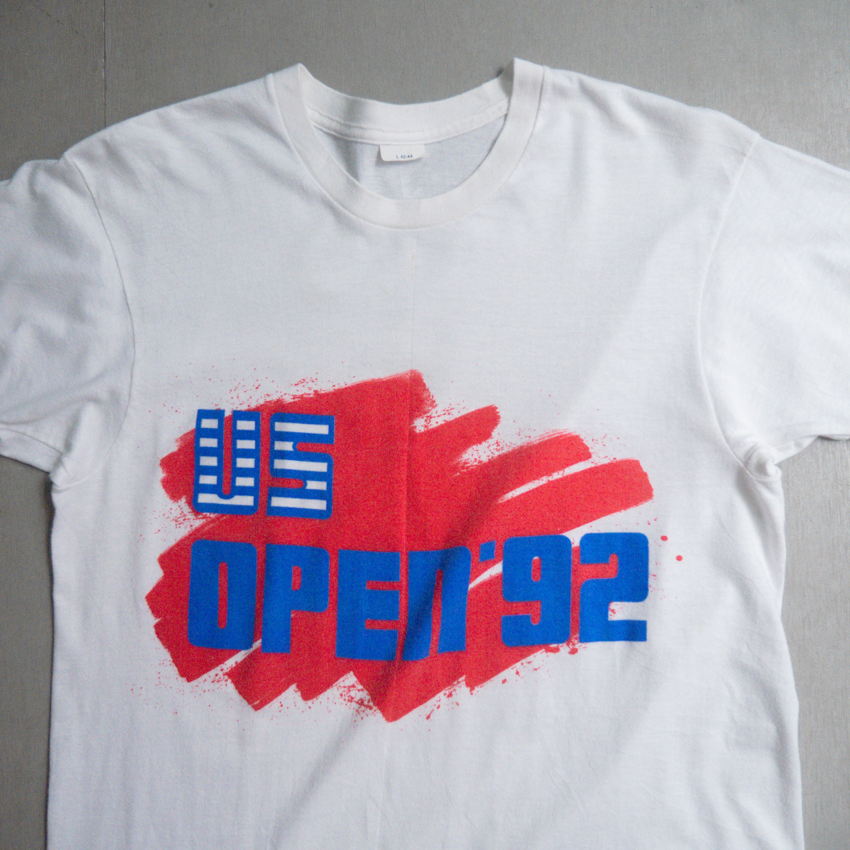 90s VINTAGE US OPEN TEE 美國 網球 公開賽 白色 短袖 T恤