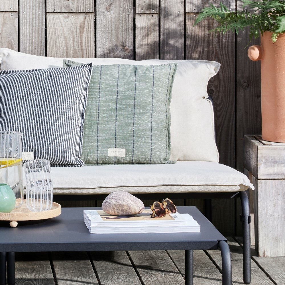 OYOY Kyoto永續系列 - 方形坐墊 / 經典黑白