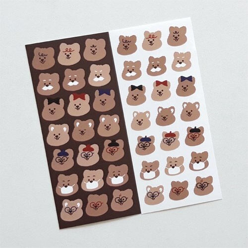 (現貨) YOUNG FOREST - QUOKKA FACE STICKER 1EA