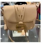 [S] LOVE MOSCHINO CIRCLE METAL LOGO CROSSBODY BAG,LIGHT BEIGE, 8059826788472 (SLM154)