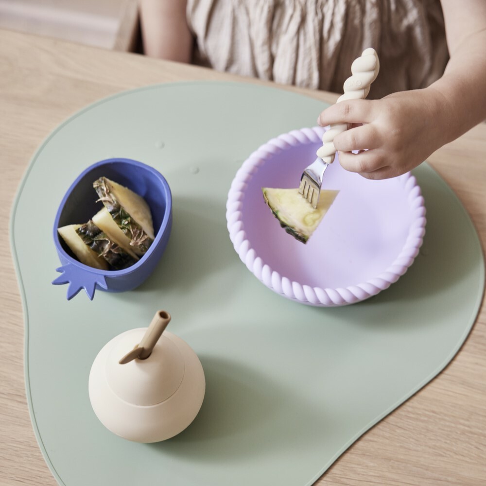 OYOY 兒童矽膠點心碗組-薰衣草 / 奶茶  (2入組)