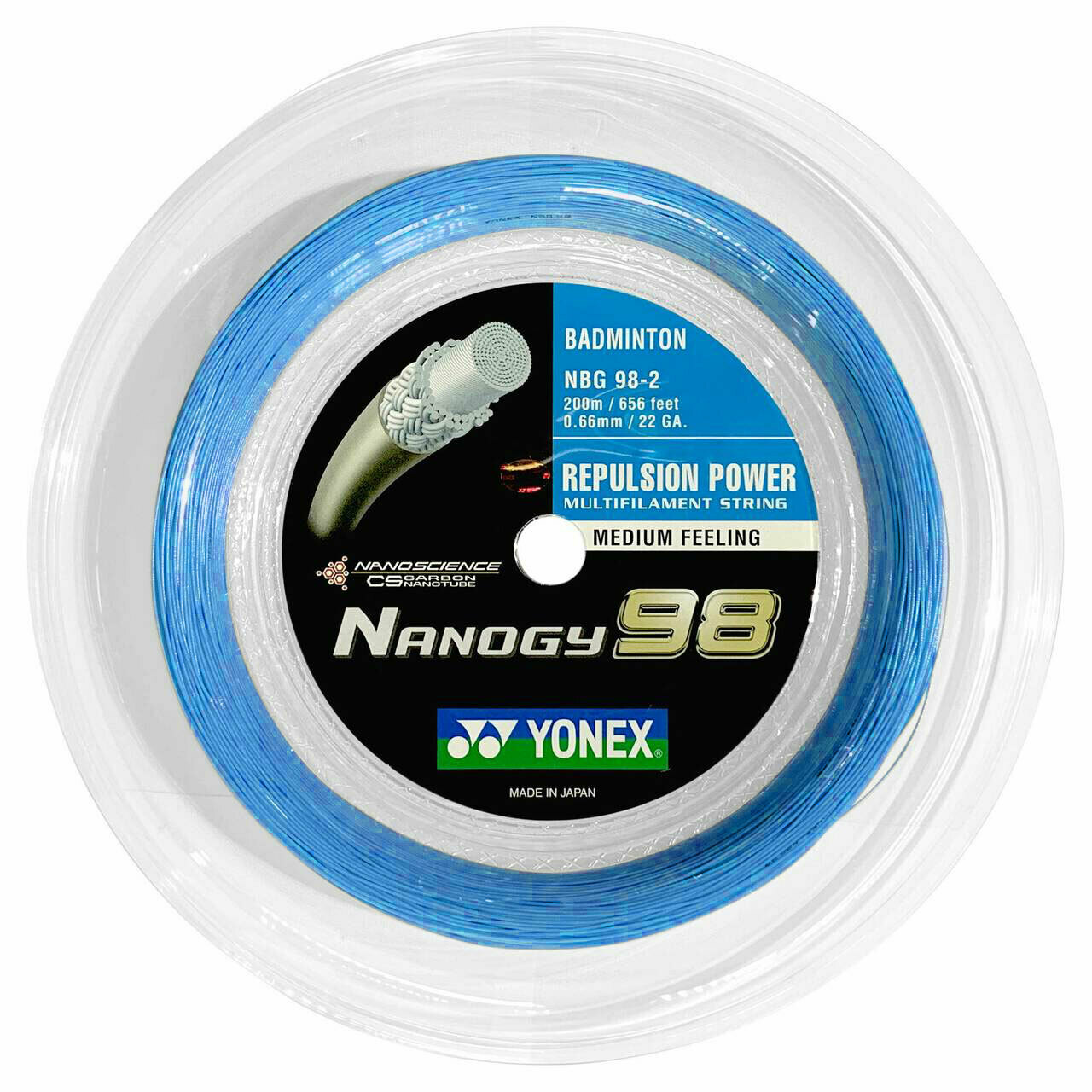 YONEX NANOGY 98 coil string 羽毛球線 200m大卷 NBG98