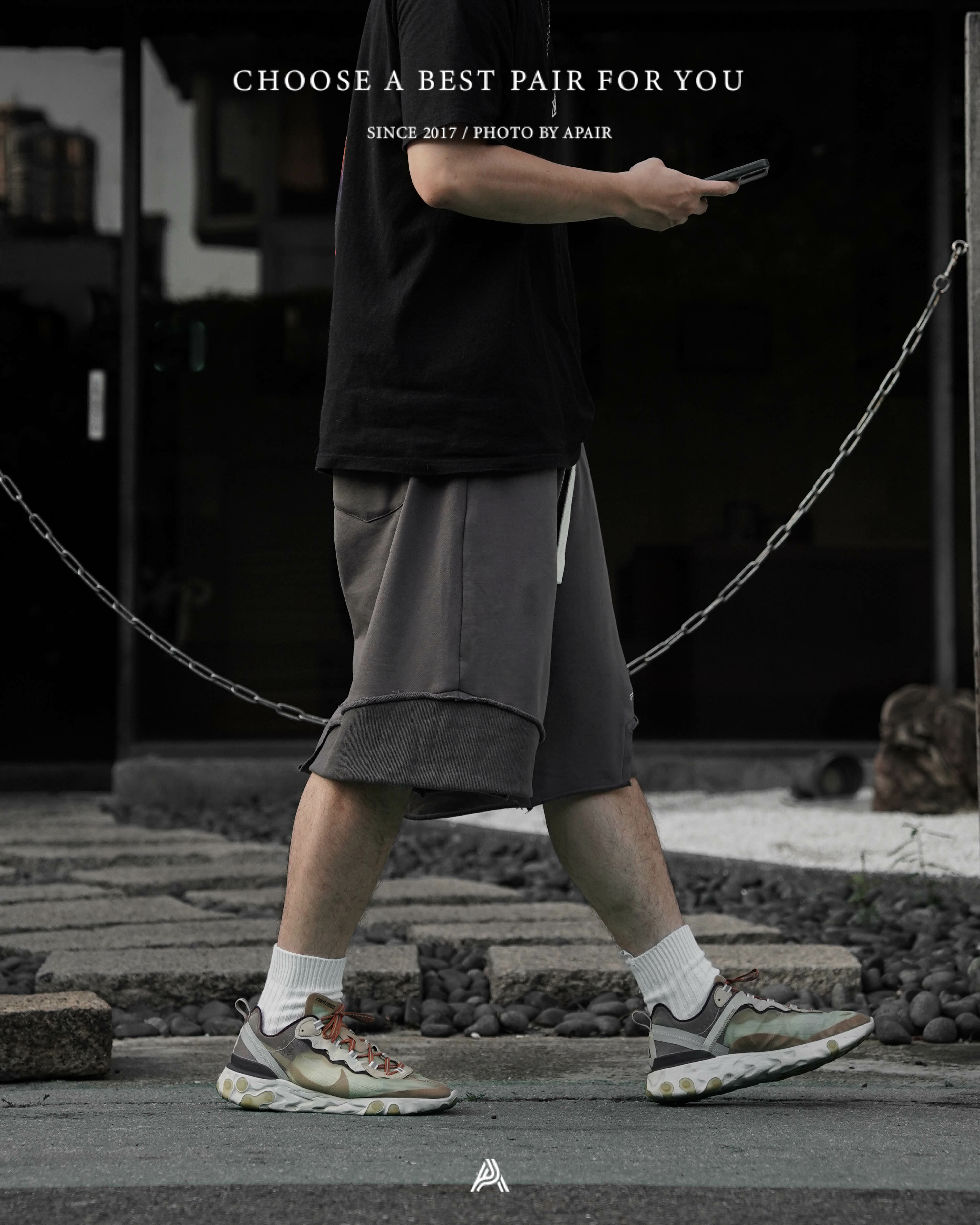 【APAIR】預購 Apair Select 解構毛標抽繩短褲 M13