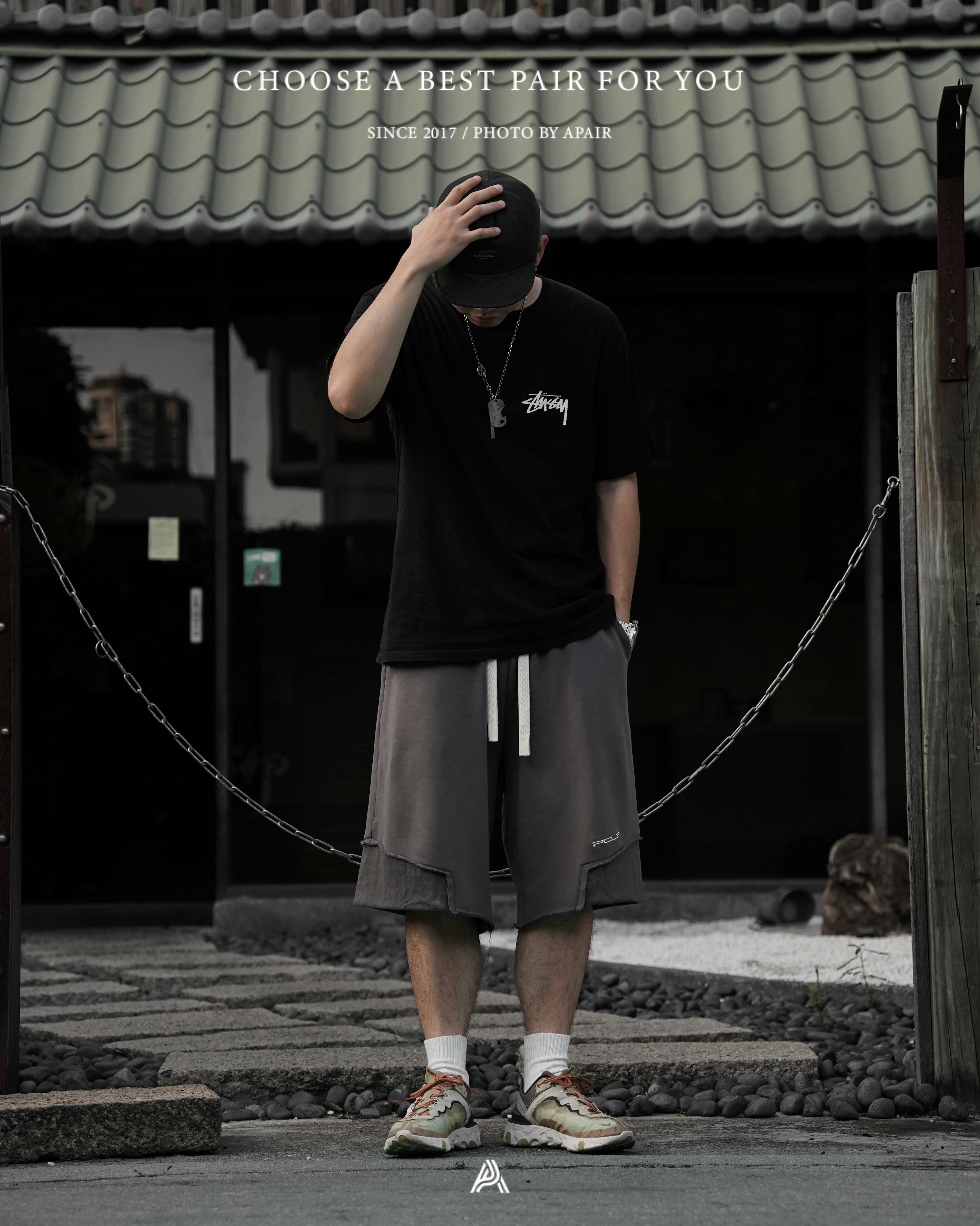 【APAIR】預購 Apair Select 解構毛標抽繩短褲 M13