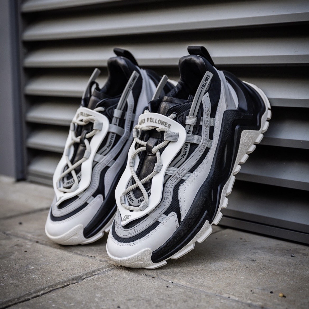 Daisy Fellows 黛西法羅 魔鬼一號 黑白 老爹鞋 H2298-3