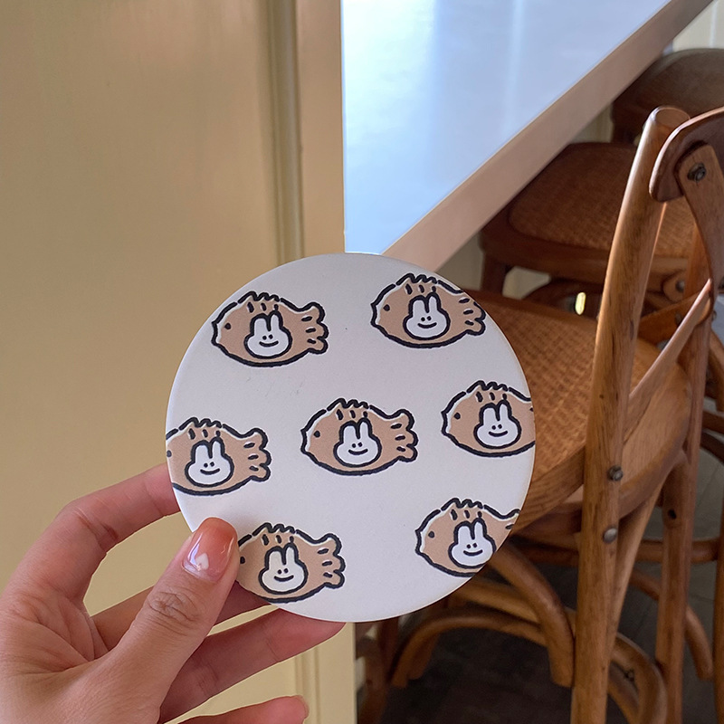 《2430》鯛魚燒小兔杯墊