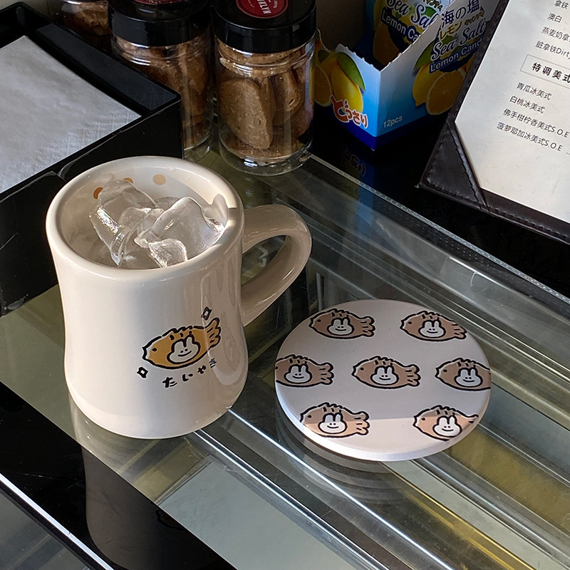 《2430》鯛魚燒小兔杯墊