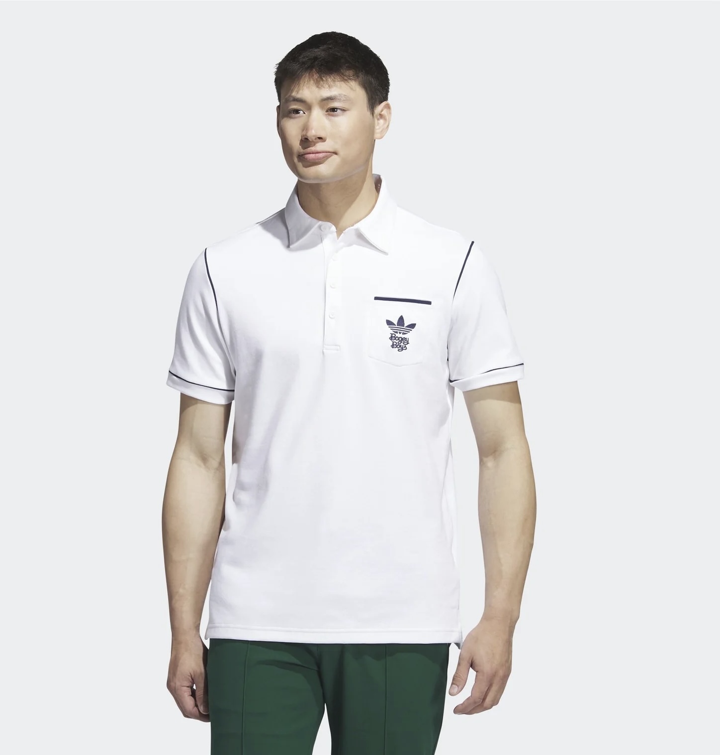 男6M Adidas限量版/ x Bogey Boys Polo White /23年夏季新款上市