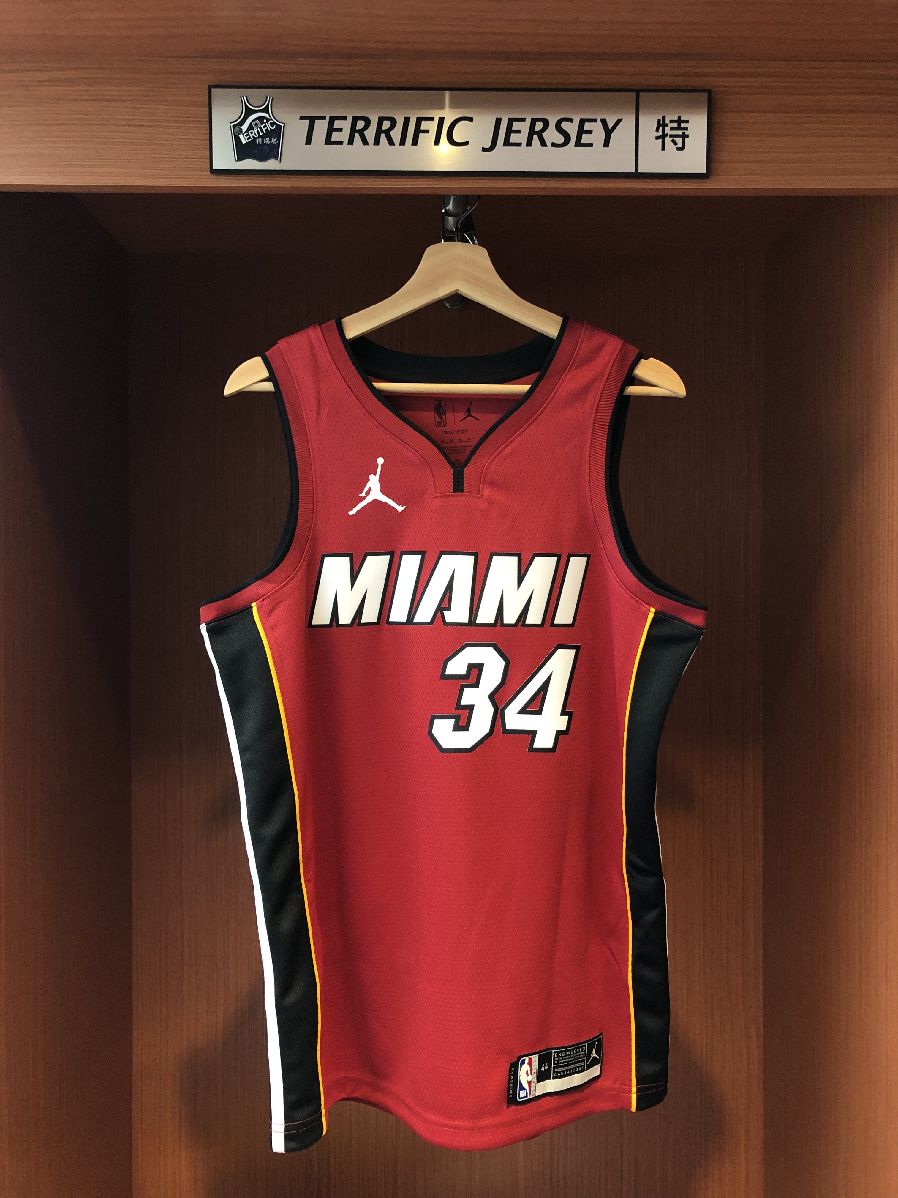 NBA球衣 Ray Allen 邁阿密熱火紅 Statement Jordan Swingman 球迷版 熱轉印 全新