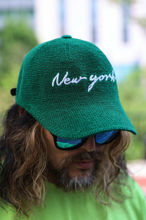 紐約刺繡亞麻針織球帽