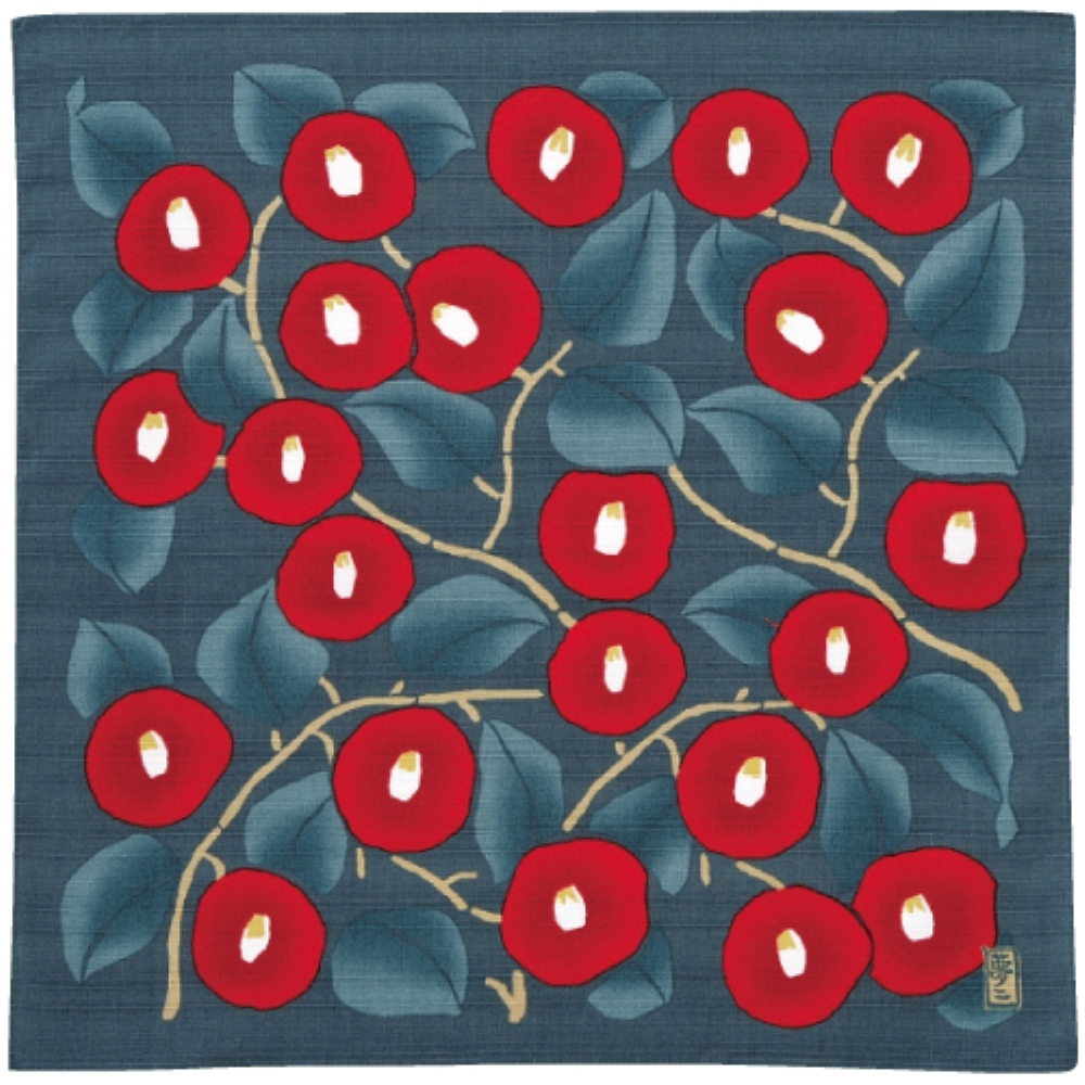 竹久夢二 樁(藍灰)  48mm茶巾 風呂敷｜日本浮世繪系列